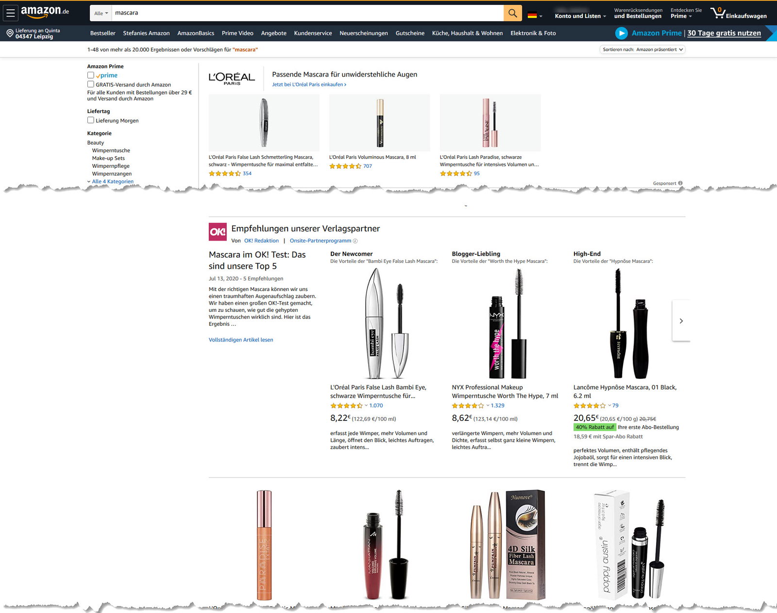 Amazon OSP Screenshot Amazon OSP Screenshot